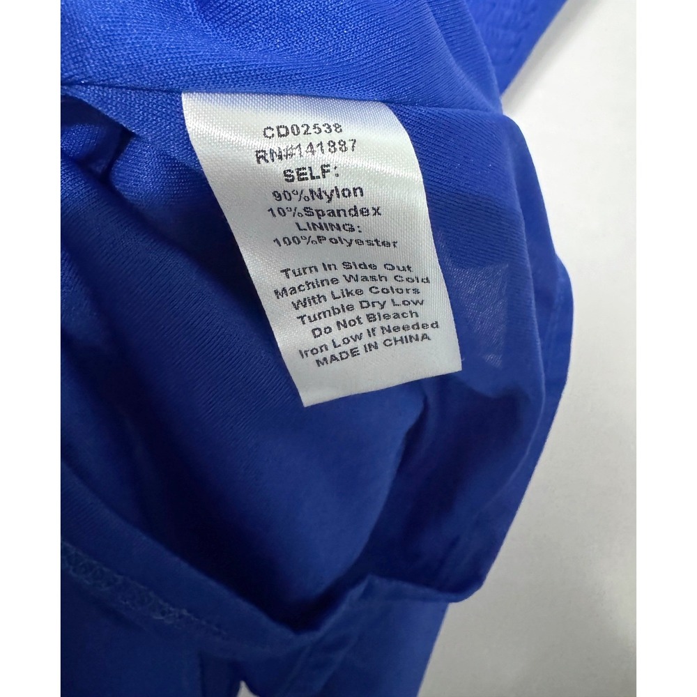 TCEC Size Small Royal Blue Halter Ruffle Resortwear Vacation Mini Dress - Picture 6 of 6